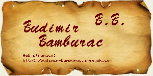 Budimir Bamburać vizit kartica